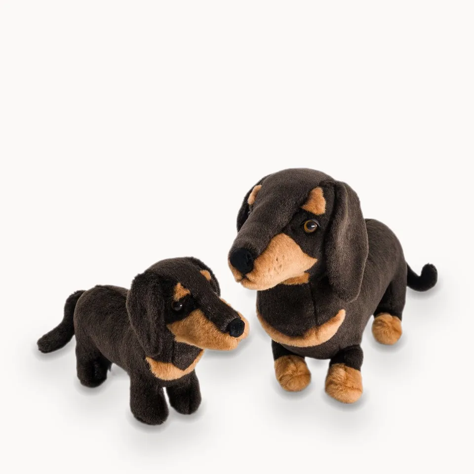la-pelucherie-eug-ne-peluche-teckel-moyen-40-cm-marron image 1