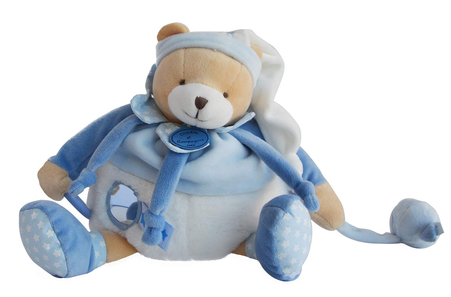 doudou-et-compagnie-petit-chou-pantin-ours-bleu-30-cm-veil image 4