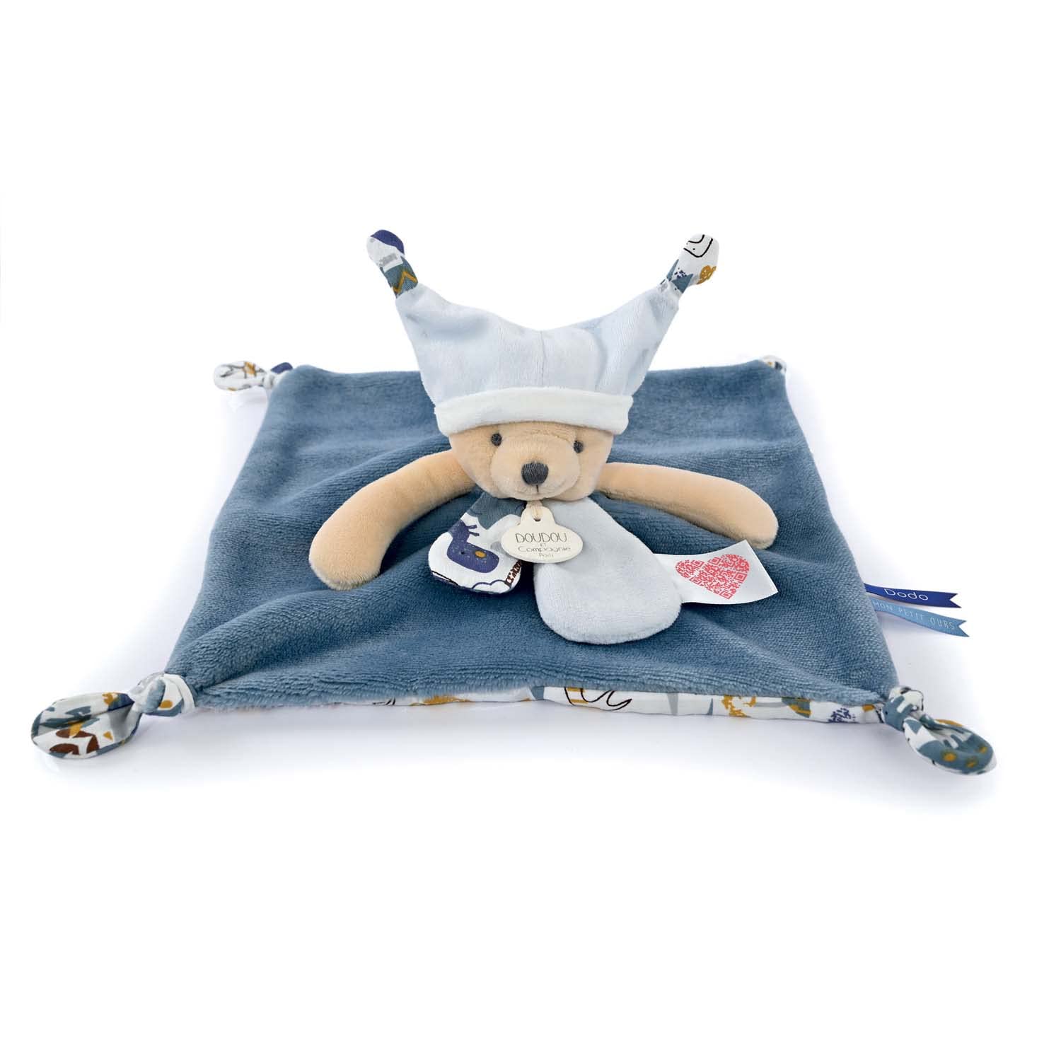 doudou-et-compagnie-petits-fut-s-ours-blanc-doudou-25cm-dc4057 image 6