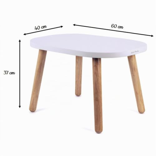 pioupiou-et-merveilles-table-ovaline-blanc-et-bois-60x40x37-cm image 7