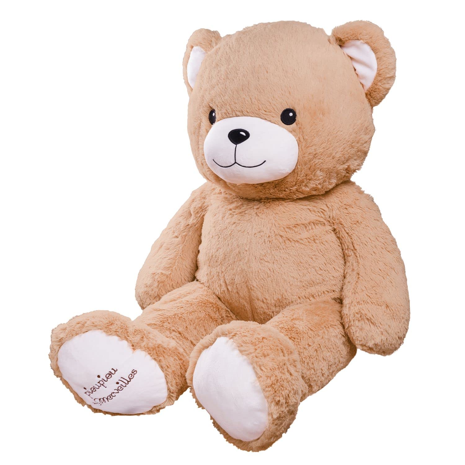 pioupiou-merveilles-gaston-peluche-g-ante-ours-beige-120-cm image 2