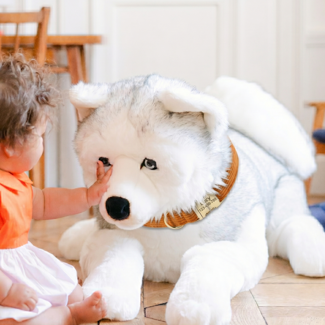 la-pelucherie-chiens-husky-l-onard-peluche-moyen-45-cm-gris image 6