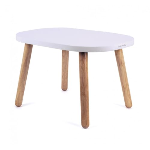 pioupiou-et-merveilles-table-ovaline-blanc-et-bois-60x40x37-cm image 5