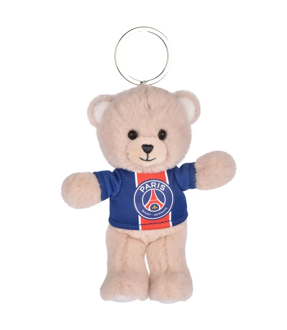doudou-et-compagnie-psg-dc4266-porte-cl-s-ours-15-cm-maillot image 1