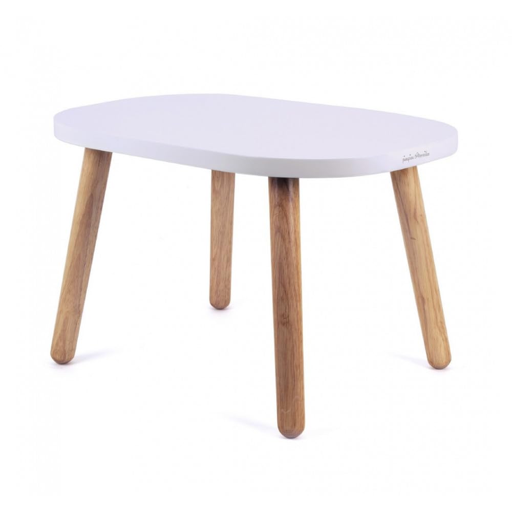 pioupiou-et-merveilles-table-ovaline-blanc-et-bois-60x40x37-cm image 1