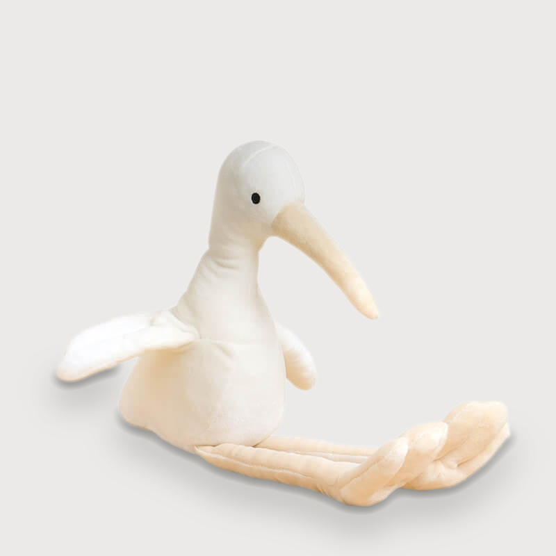la-pelucherie-cigogne-premier-doudou-38-cm-blanc image 1