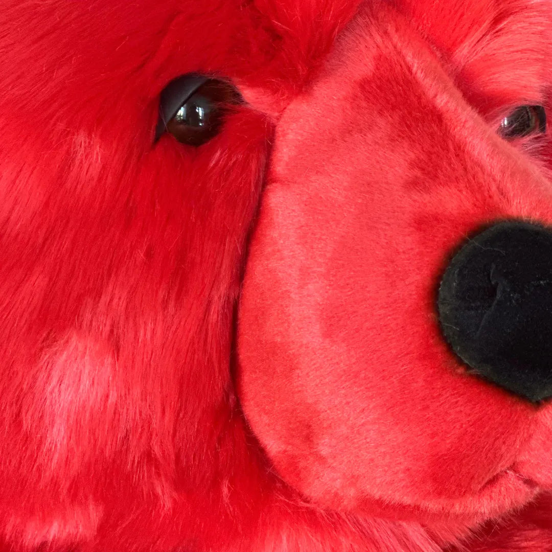 la-pelucherie-ours-jules-rouge-peluche-petit-35-cm-rouge image 8