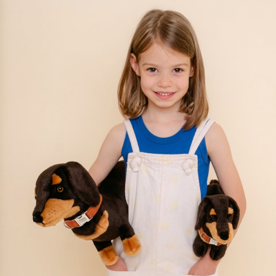 la-pelucherie-eug-ne-peluche-teckel-moyen-40-cm-marron image 4
