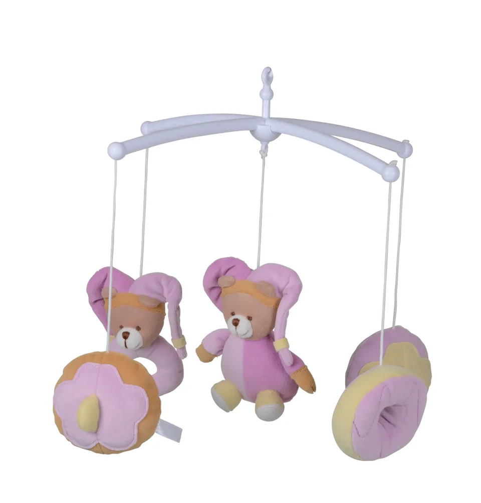 doudou-et-compagnie-dc2448-mobile-musical-ours-rose-poudr image 1