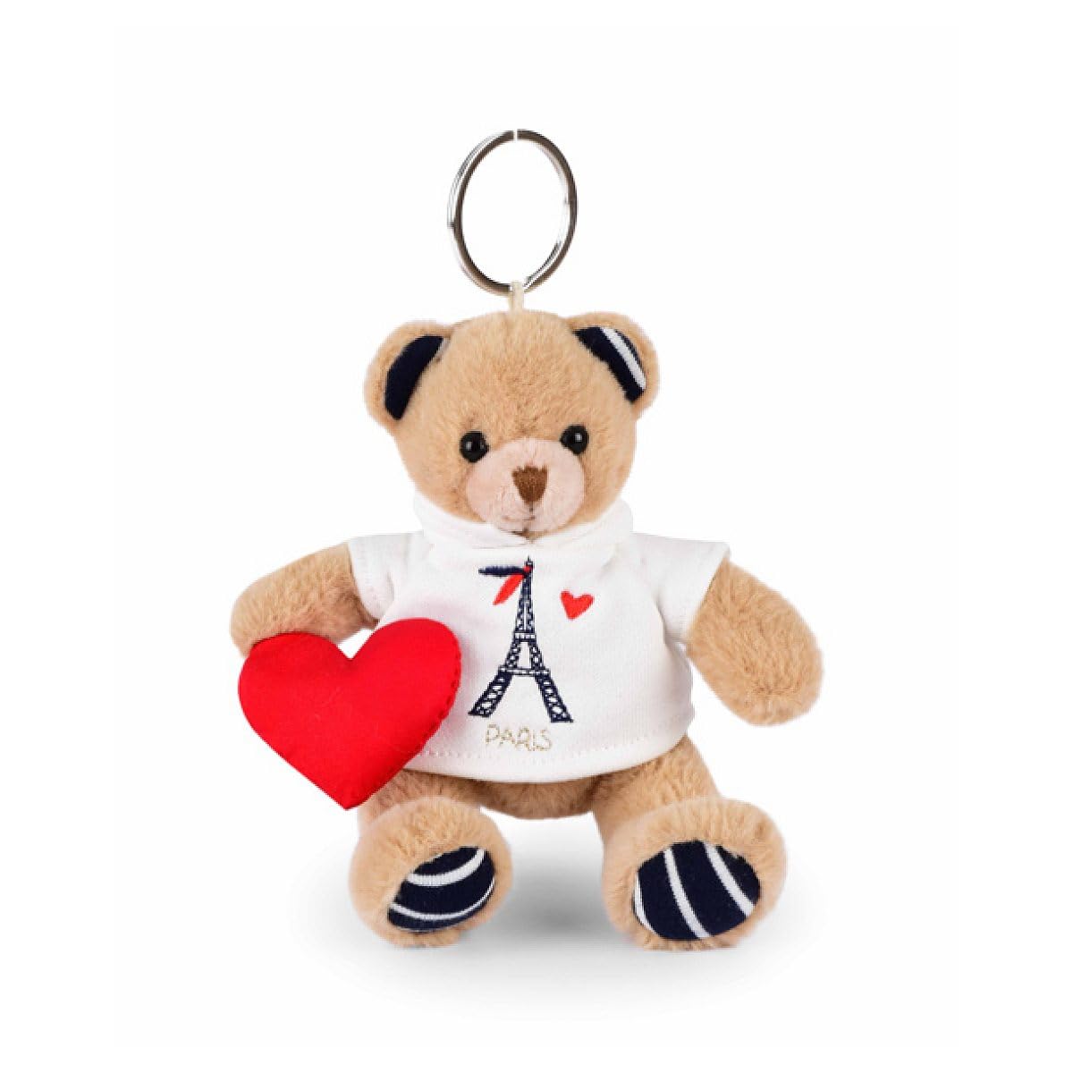 doudou-et-compagnie-amour-de-france-porte-cl-s-peluche-chien-paris-14-cm image 3