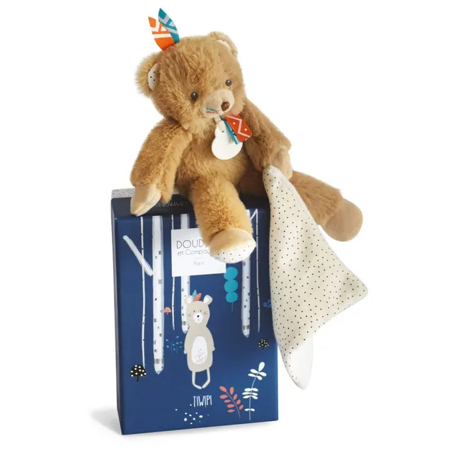 doudou-et-compagnie-tiwipi-dc3630-peluche-ours-marron-21-cm image 1