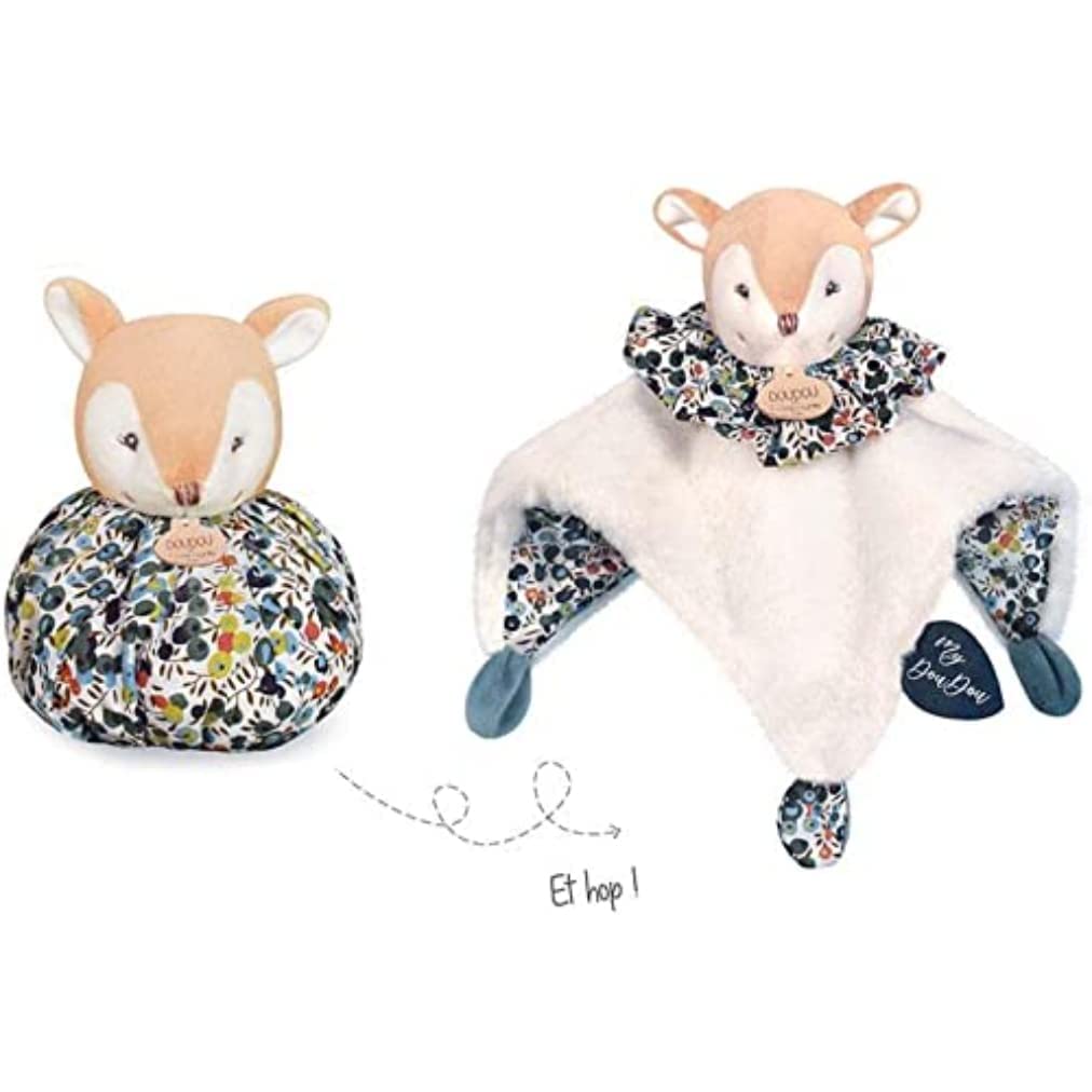 doudou-et-compagnie-les-petits-fut-s-doudou-boule-faon-fauve-25cm image 1