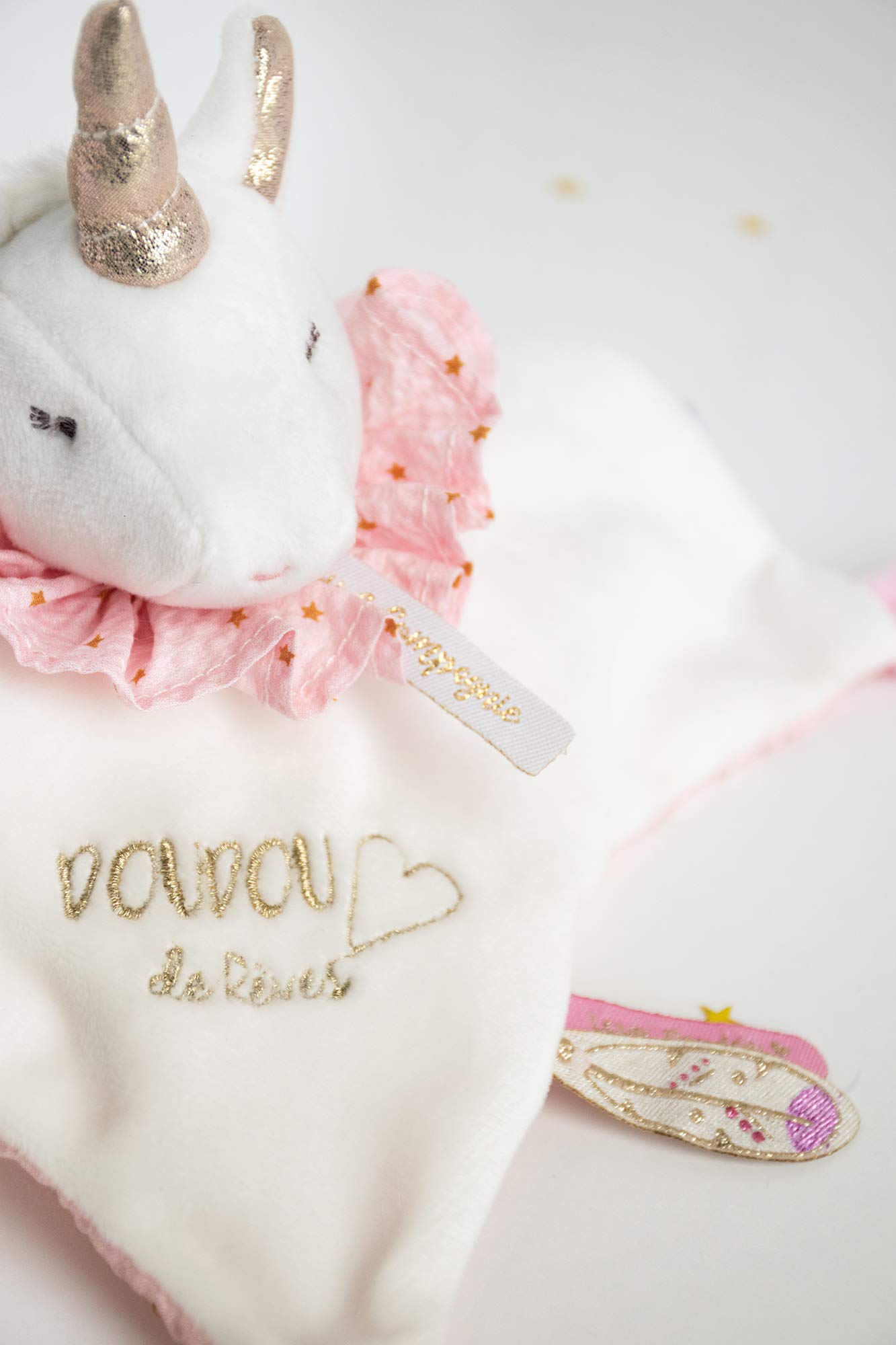 doudou-et-compagnie-attrape-r-ves-licorne-doudou-rose-blanc image 4