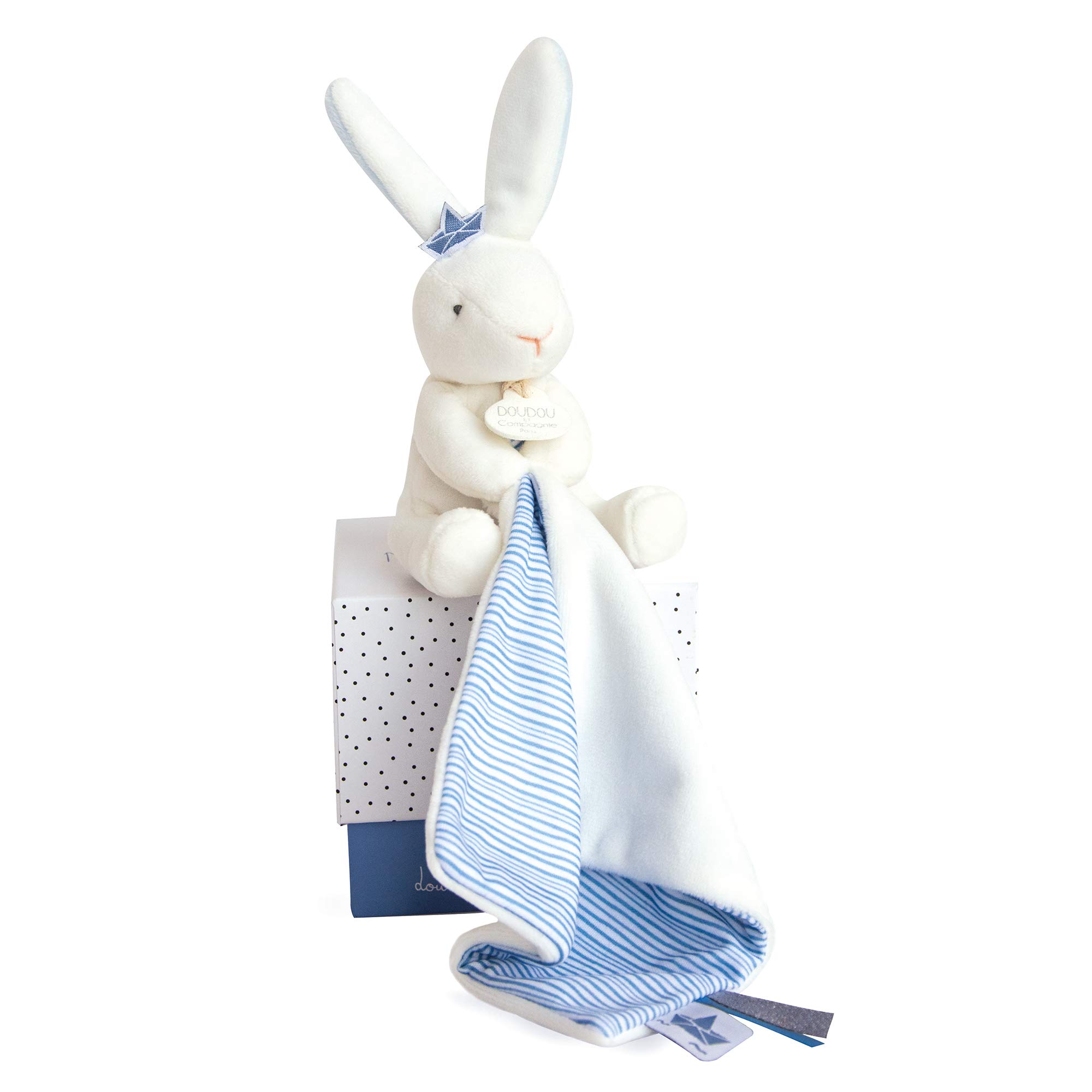 doudou-et-compagnie-poudre-de-perlidoudou-dc3511-attache-t-tine-lapin-bleu image 8