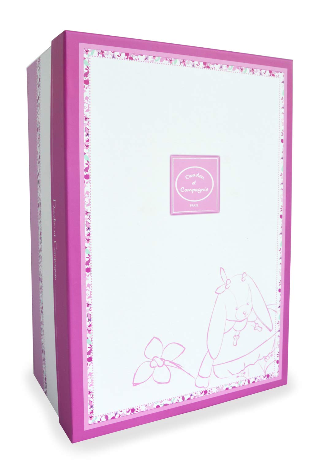 doudou-et-compagnie-cerise-range-pyjama-lapin-50-cm-blanc-rose image 3