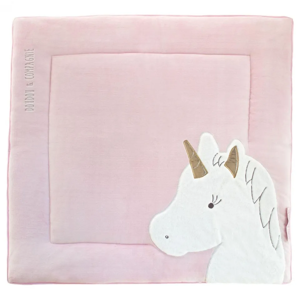 doudou-et-compagnie-les-tapis-licorne-rose-tapis-veil-100x100-cm image 1