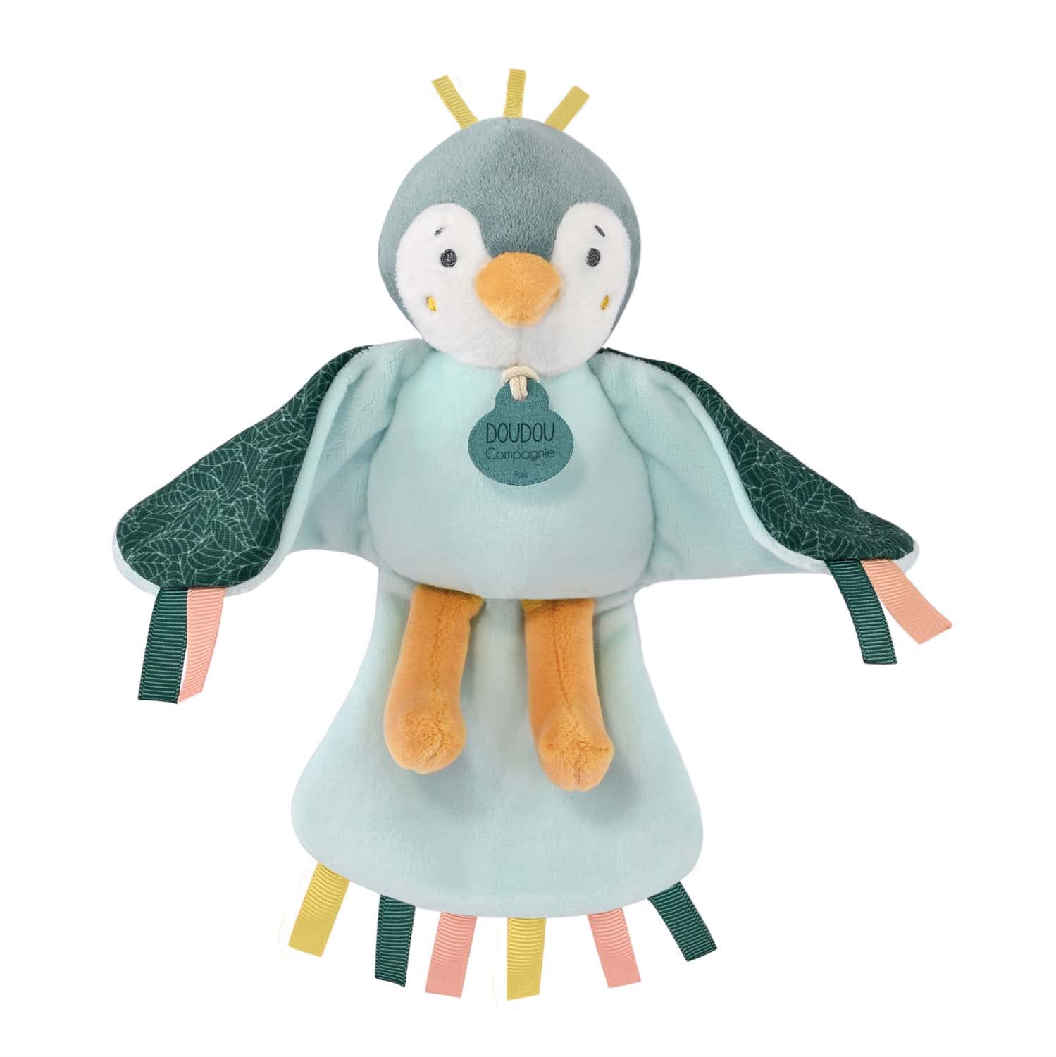 doudou-et-compagnie-dans-mon-jardin-cui-cui-oiseau-vert-23-cm-dc4047 image 2