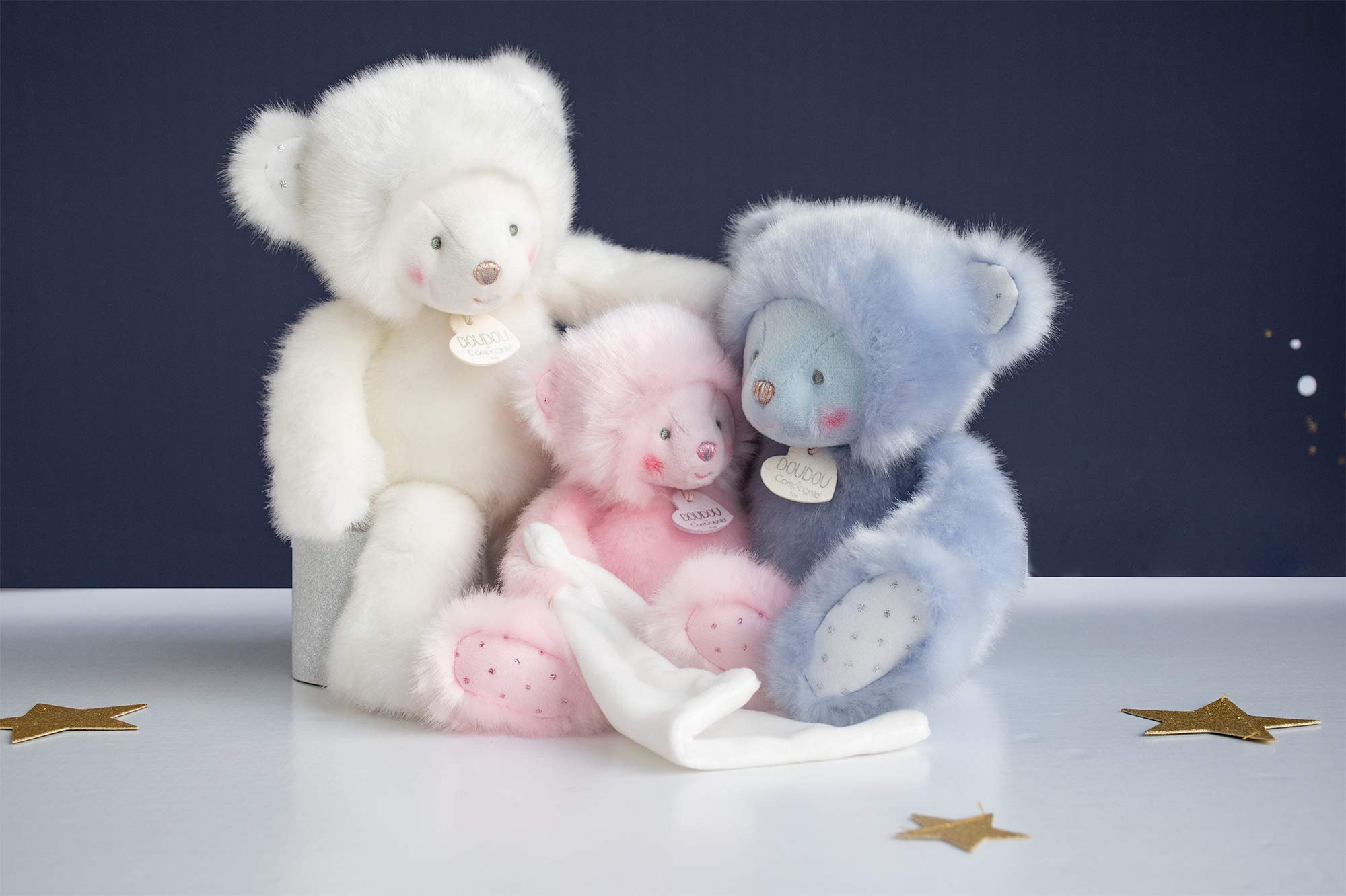 doudou-et-compagnie-les-peluches-dc3551-peluche-ours-rose-22-cm image 4