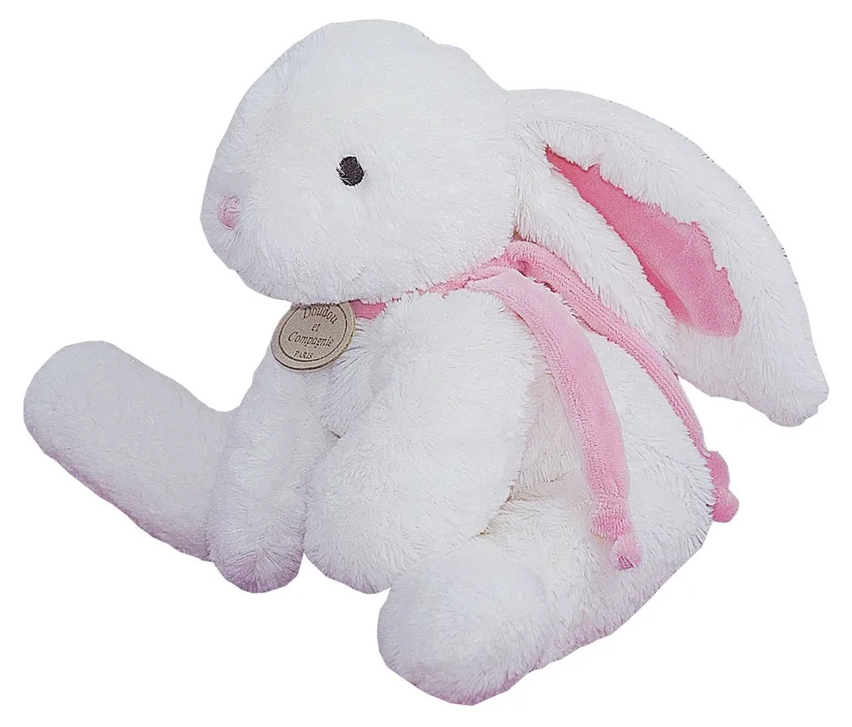 doudou-et-compagnie-lapin-bonbon-doudou-lapin-rose-30-cm image 1