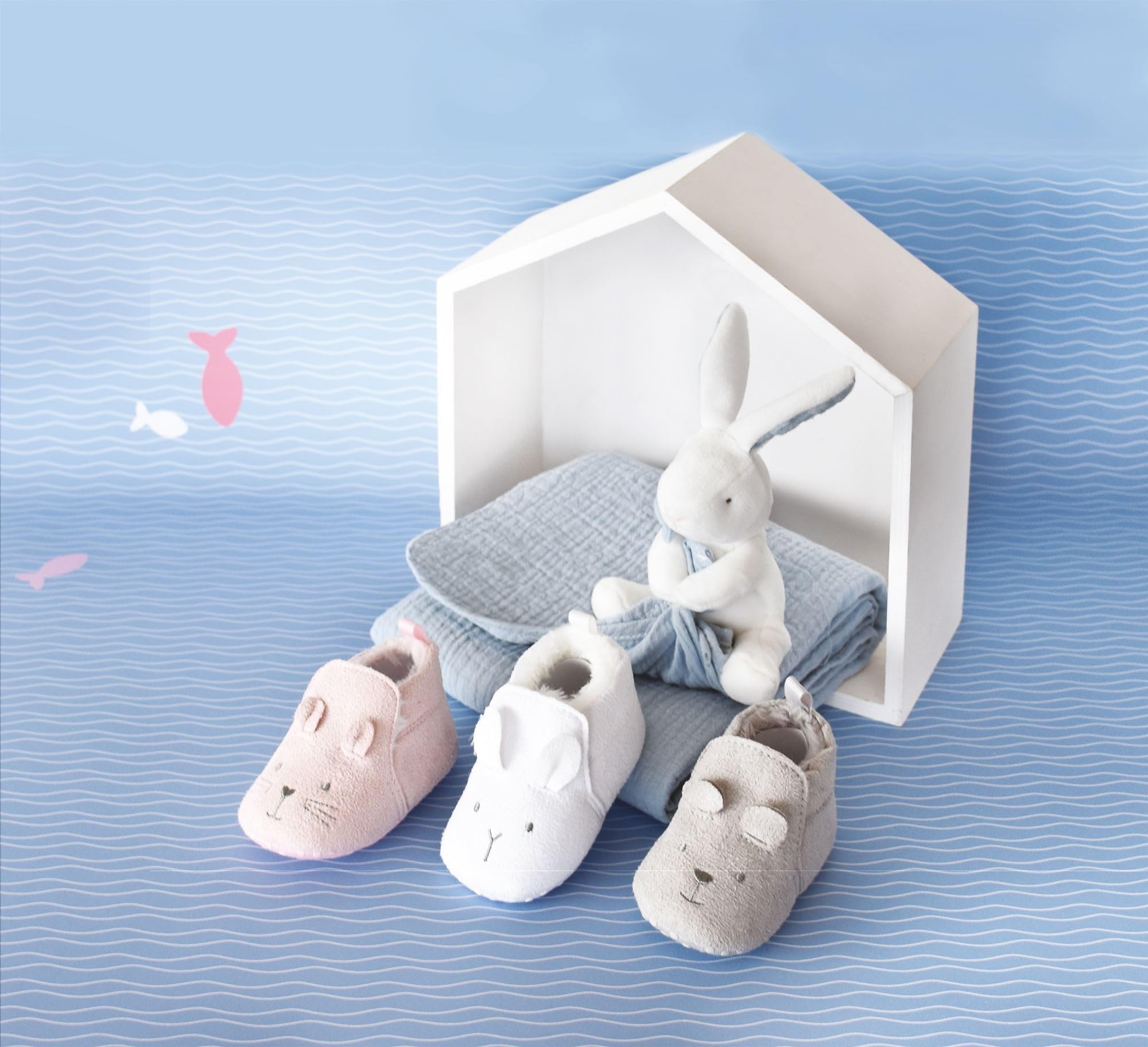 doudou-et-compagnie-chaussons-b-b-lapins-blancs-dc3707 image 4