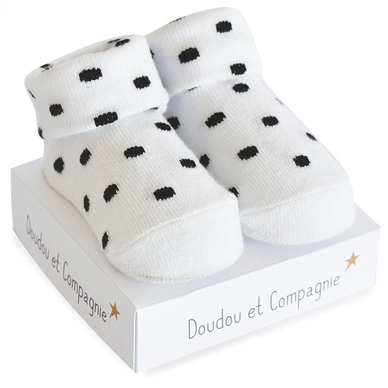 doudou-et-compagnie-chaussons-b-b-chaussettes-naissance-gris-coton image 2