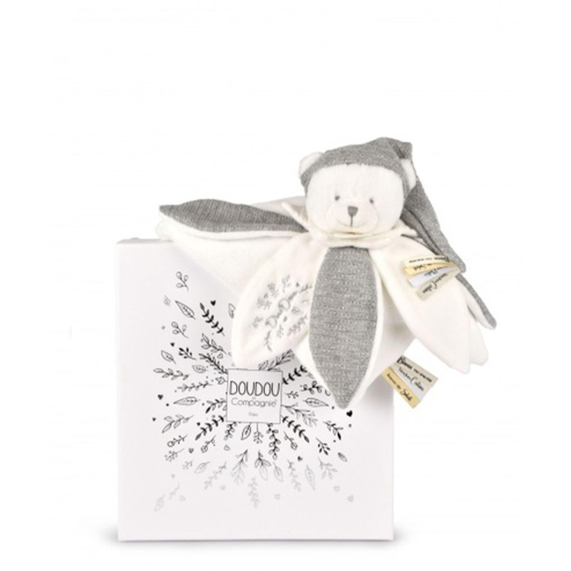 doudou-et-compagnie-iconiques-collector-ours-blanc-fleur-dc4342 image 6