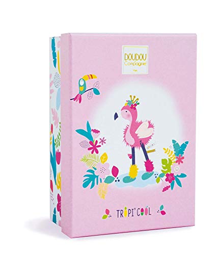 doudou-et-compagnie-attache-sucette-flamant-rose-20-cm-tropi-cool image 7