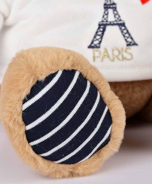 doudou-et-compagnie-ours-sweat-tour-eiffel-sp4289-peluche-28-cm image 4