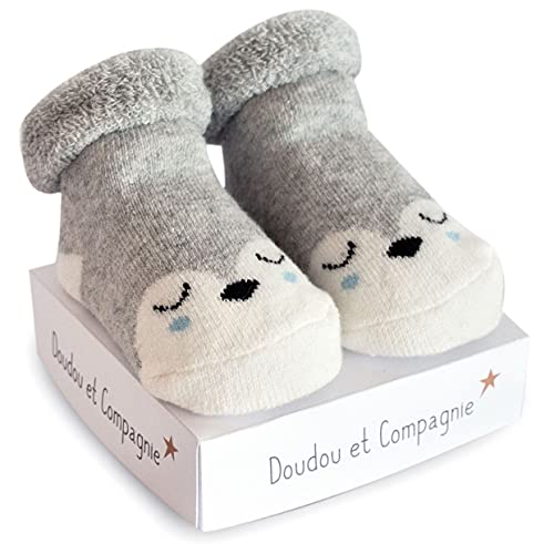 doudou-et-compagnie-chaussons-b-b-petites-bouilles-chaussettes-bleu image 7