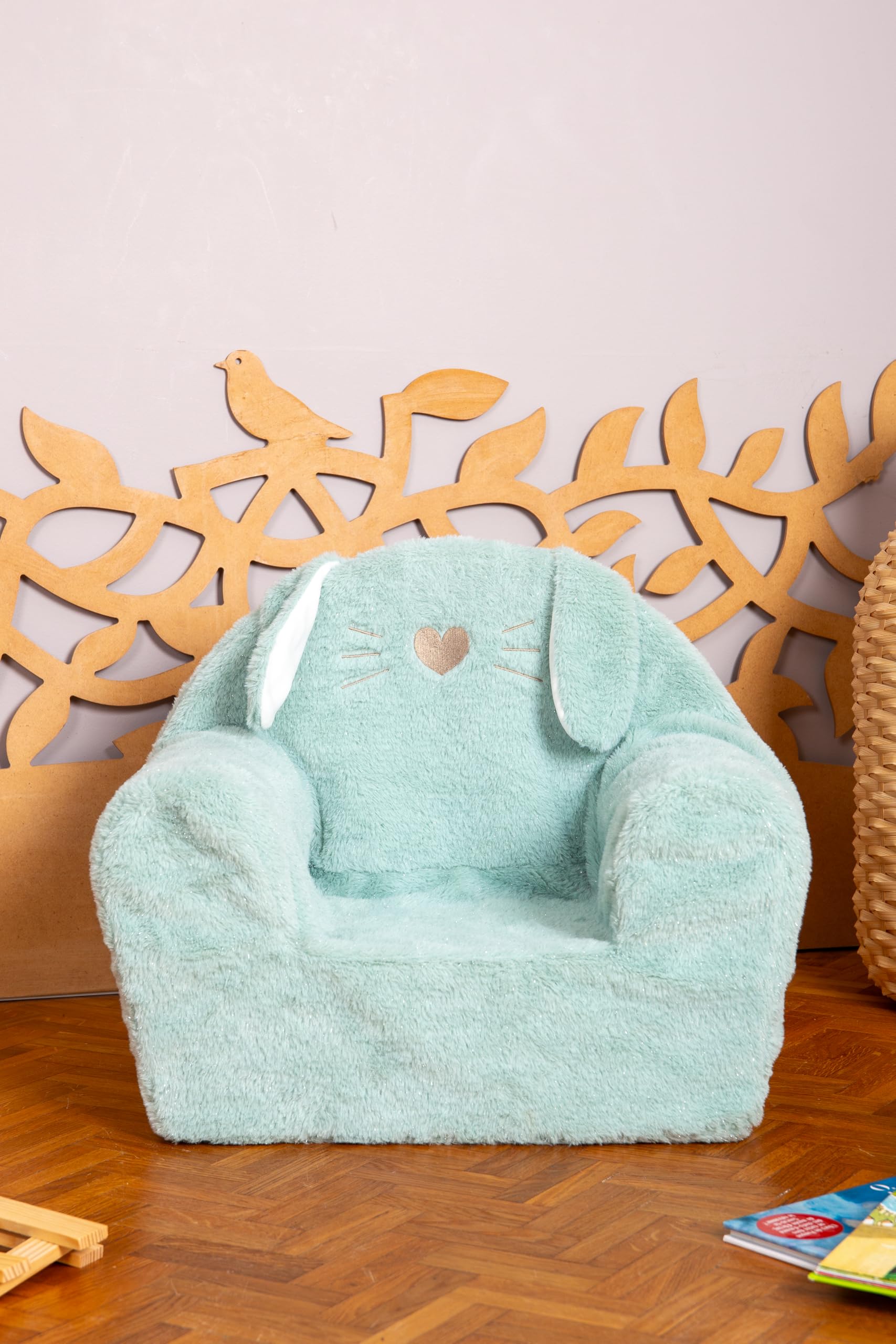 pioupiou-merveilles-d-co-fauteuil-club-lapin-vert-glitter-d-s-2-ans image 2