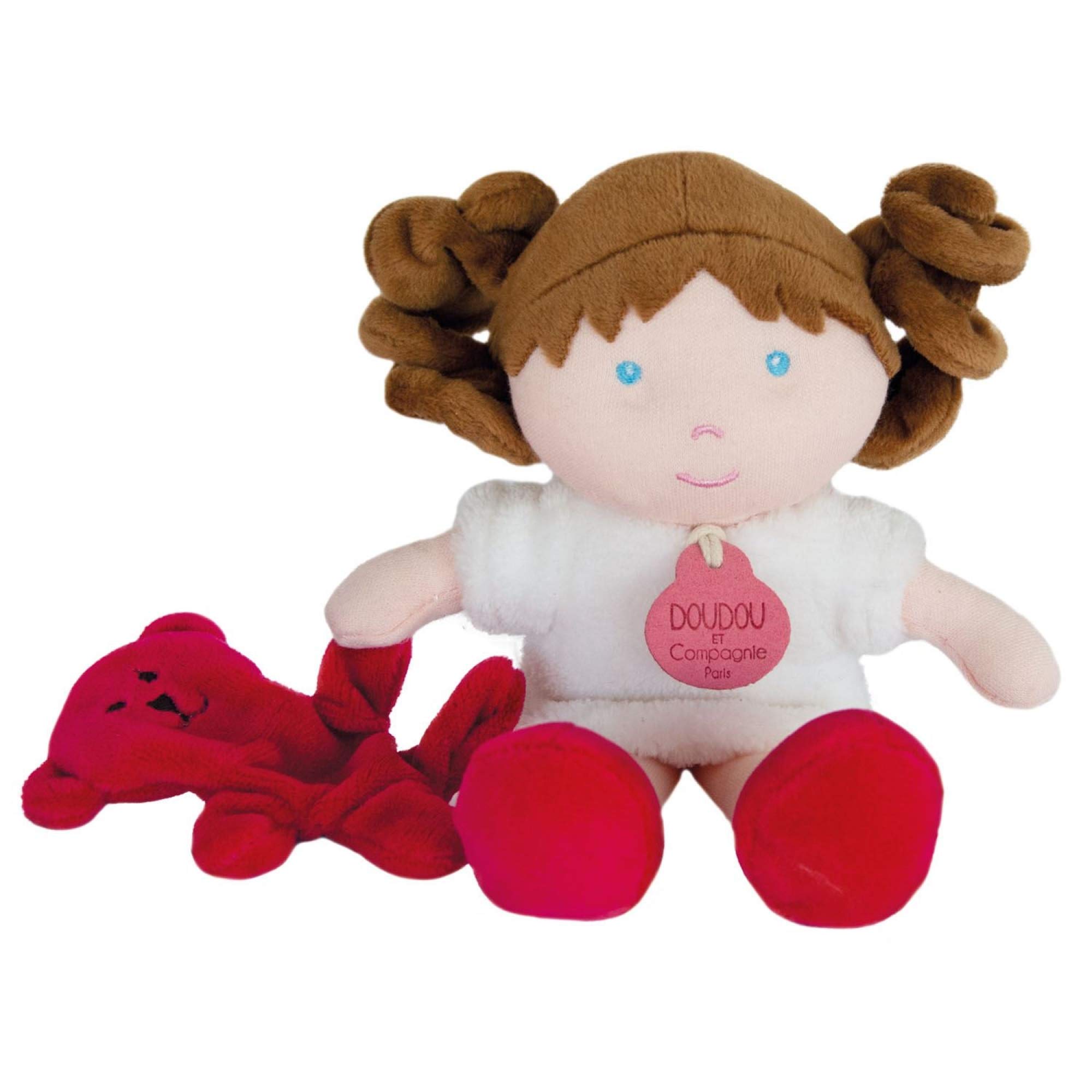 doudou-et-compagnie-petite-demoiselle-poup-e-chiffon-rouge-23-cm image 5