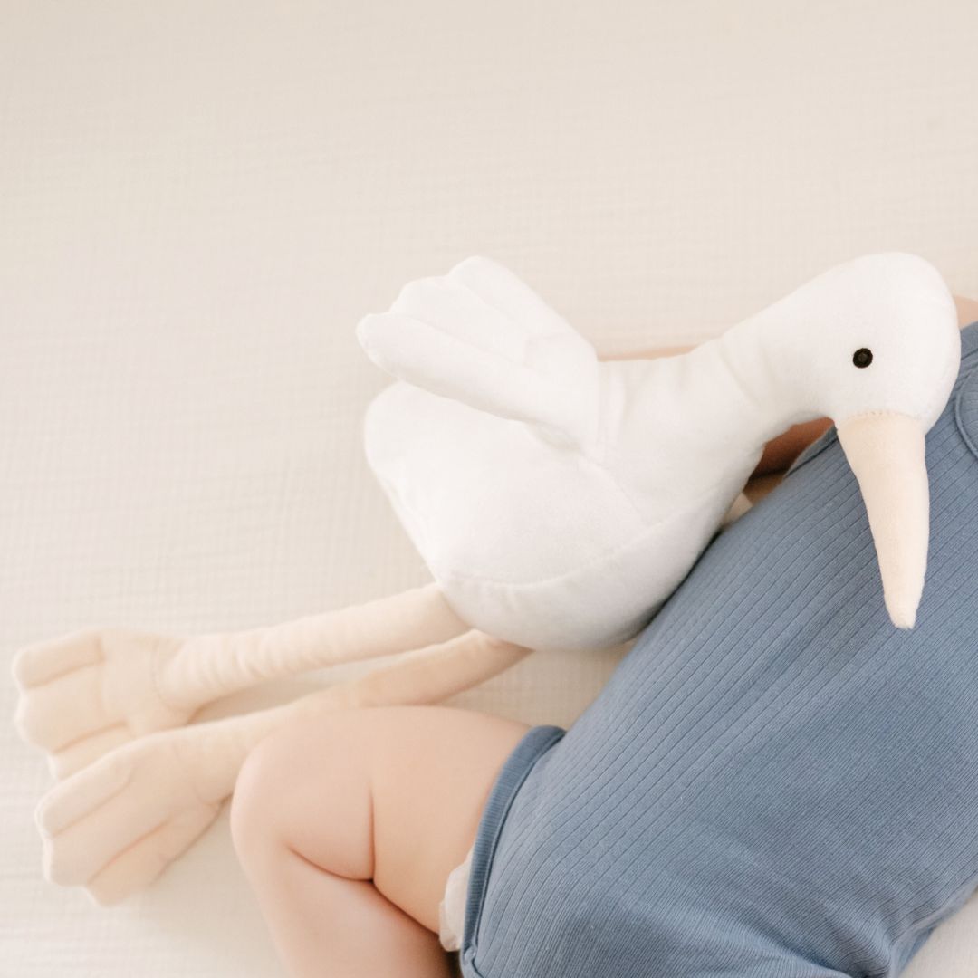 la-pelucherie-cigogne-premier-doudou-38-cm-blanc image 7