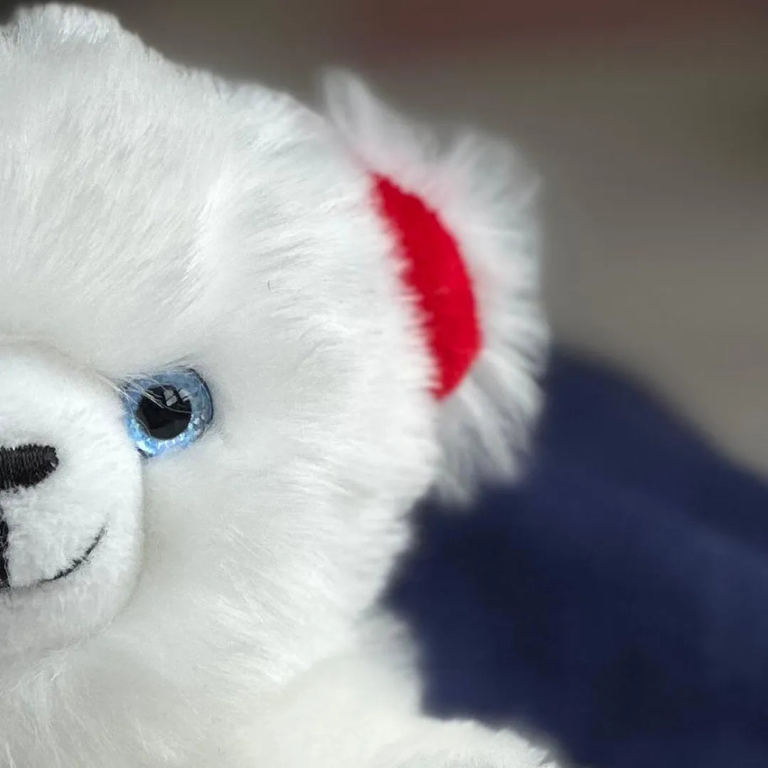 la-pelucherie-mile-cocorico-ours-peluche-mini-18-cm-bleu-blanc-rouge image 4