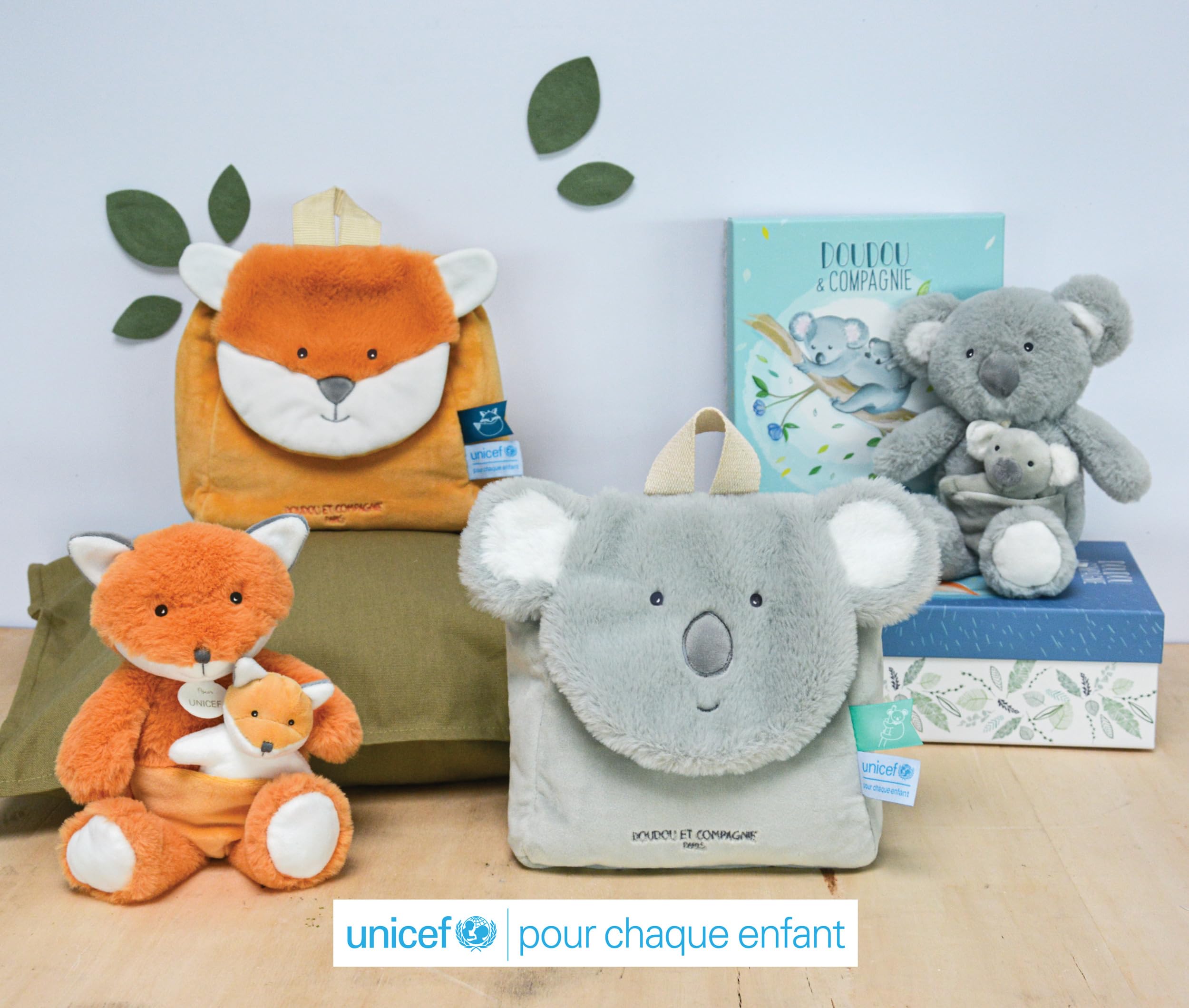 doudou-et-compagnie-sac-dos-renard-orange-unicef-20-cm image 2
