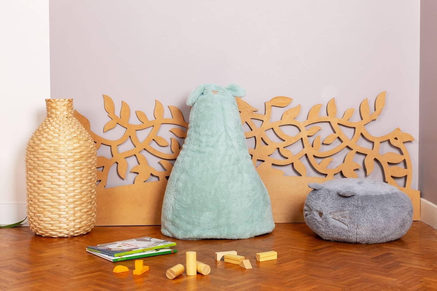 pioupiou-merveilles-pouf-poire-lapin-glitter-vert-enfant image 2