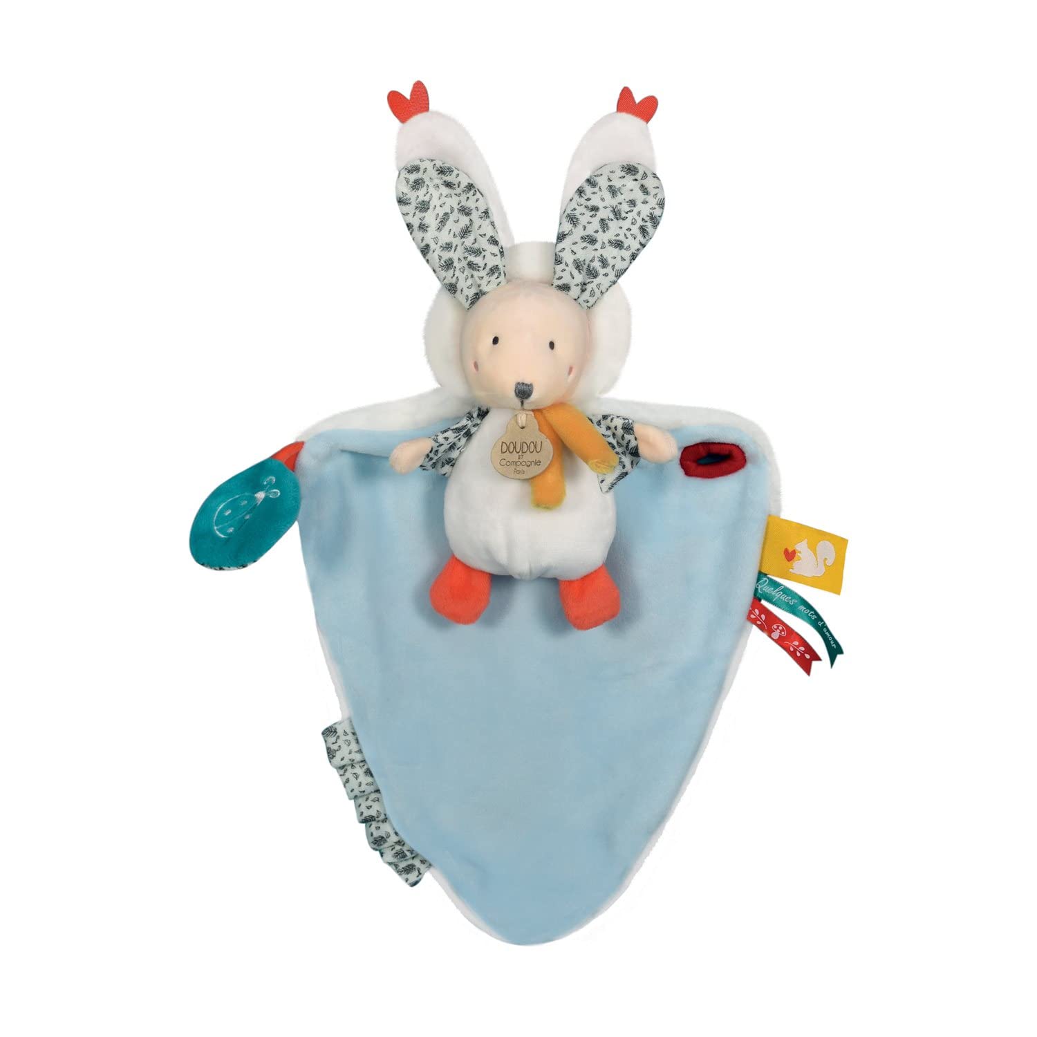 doudou-et-compagnie-les-doudous-papillote-lapin-blanc-25-cm image 3
