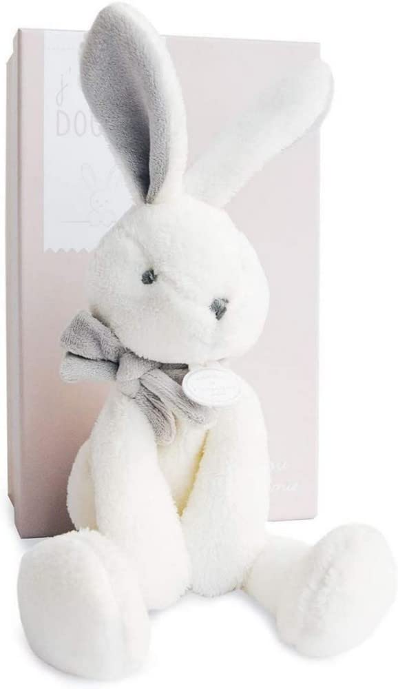 doudou-et-compagnie-lapin-doudou-chic-doudou-taupe-30-cm image 1