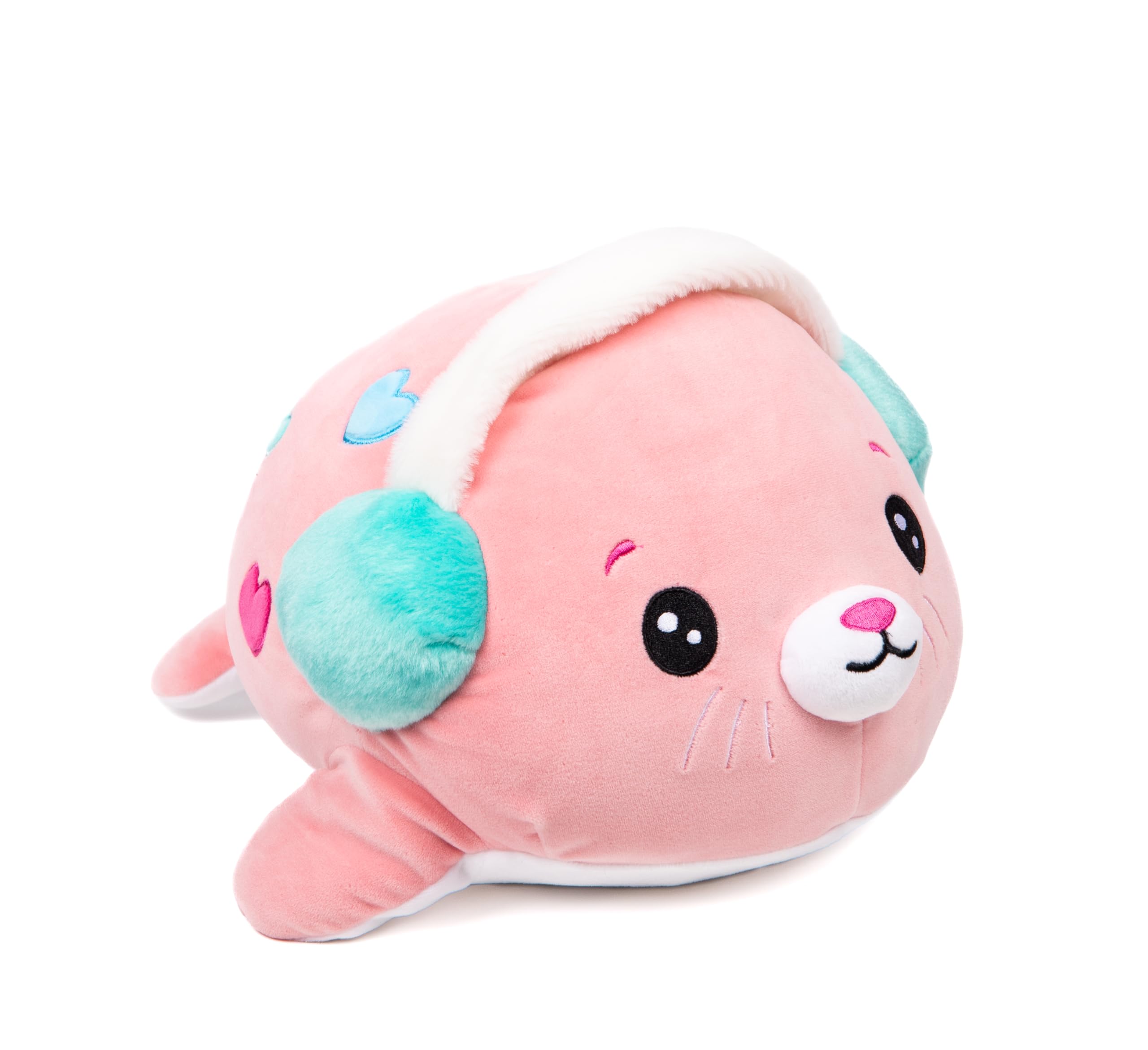 pioupiou-merveilles-cushablez-peluche-otarie-seal-rose-25cm image 1