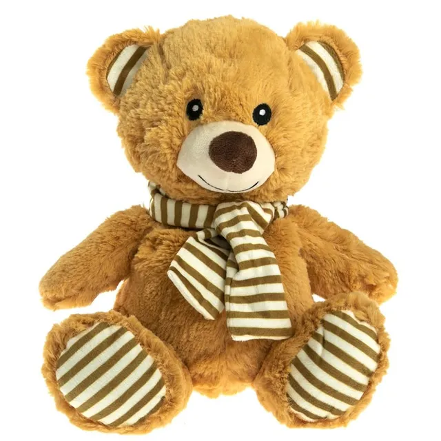 pelucho-peluches-bouillottes-bouillotte-peluche-ours-cr-me-bl-lavande image 1