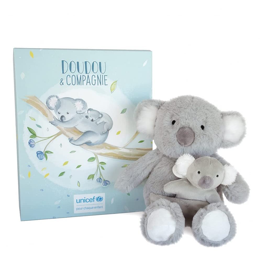 doudou-et-compagnie-unicef-dc3791-peluche-koala-avec-b-b-25-cm image 1