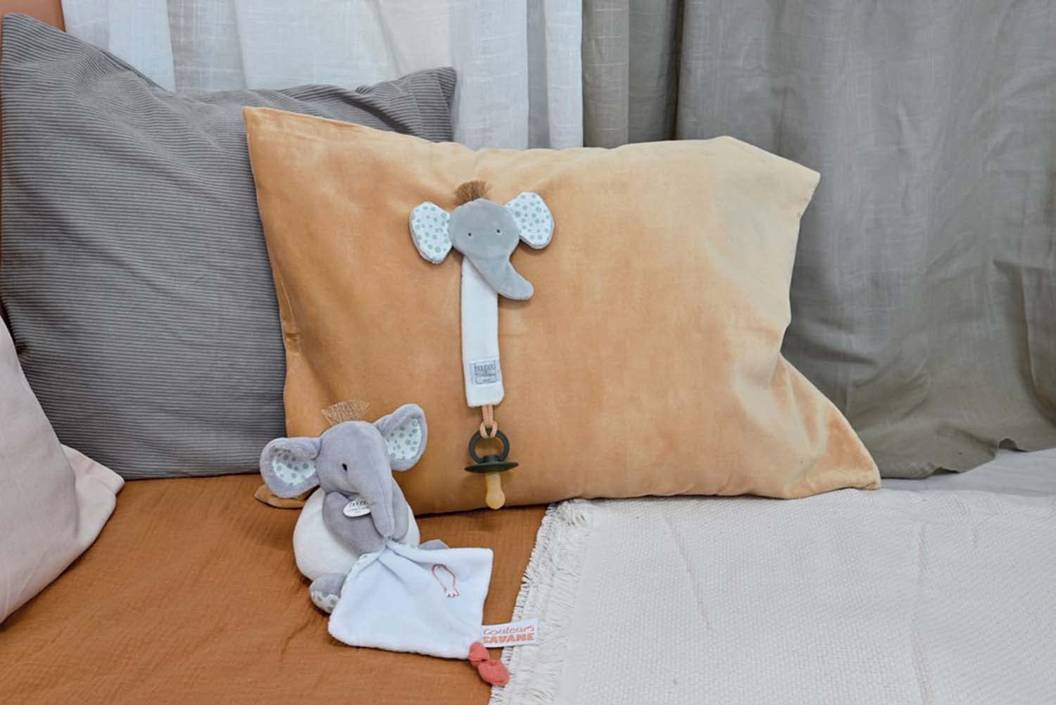 doudou-et-compagnie-couleurs-savane-dc4076-pantin-l-phant-15-cm image 4