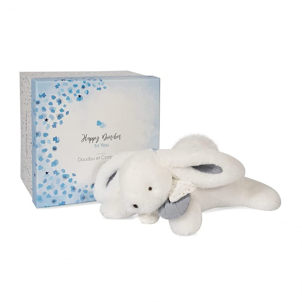 doudou-et-compagnie-happy-doudou-lapin-beige-pompon-naturel image 5