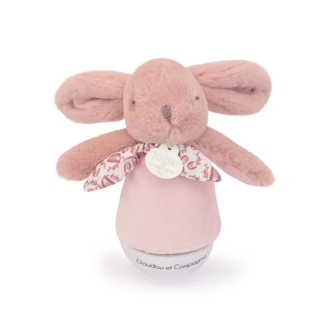 doudou-et-compagnie-veilleuses-culbuto-lapin-veilleuse-rose image 1