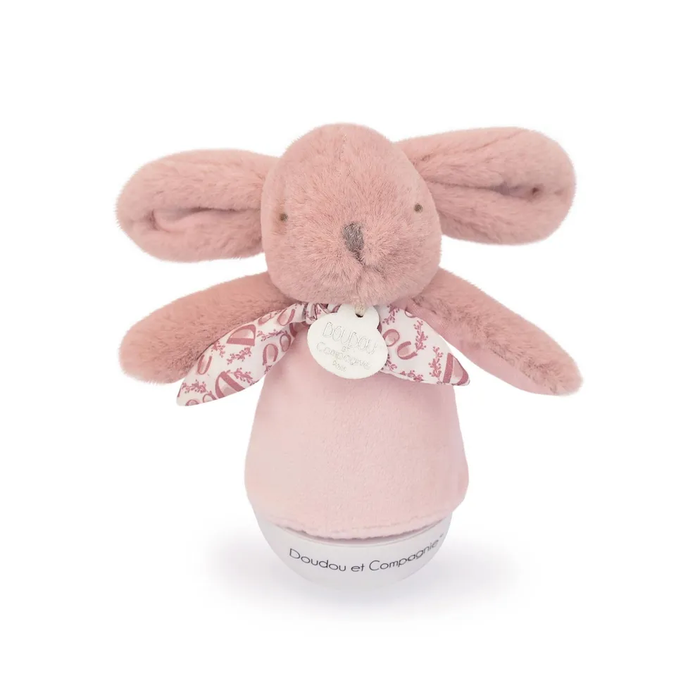 doudou-et-compagnie-veilleuses-culbuto-lapin-veilleuse-rose image 1