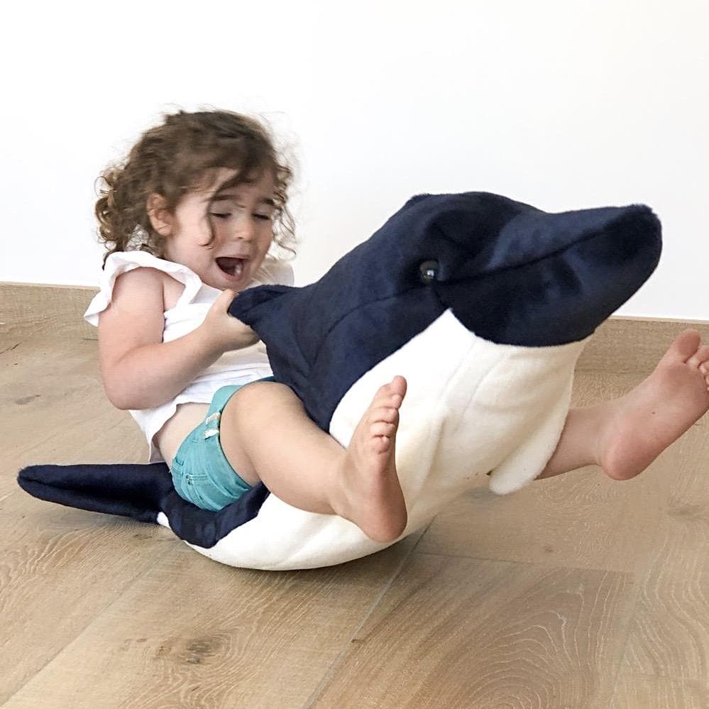 la-pelucherie-la-mer-dauphin-auguste-peluche-moyen-60-cm-bleu image 5