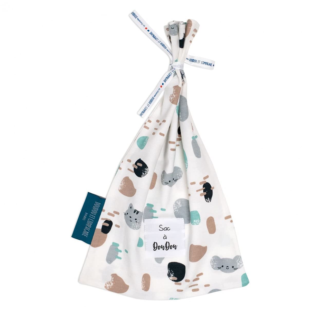 doudou-et-compagnie-sac-doudou-coton-motifs-lavable image 2