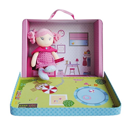 doudou-et-compagnie-demoiselles-poup-e-chiffon-28-cm-rose-valise image 3