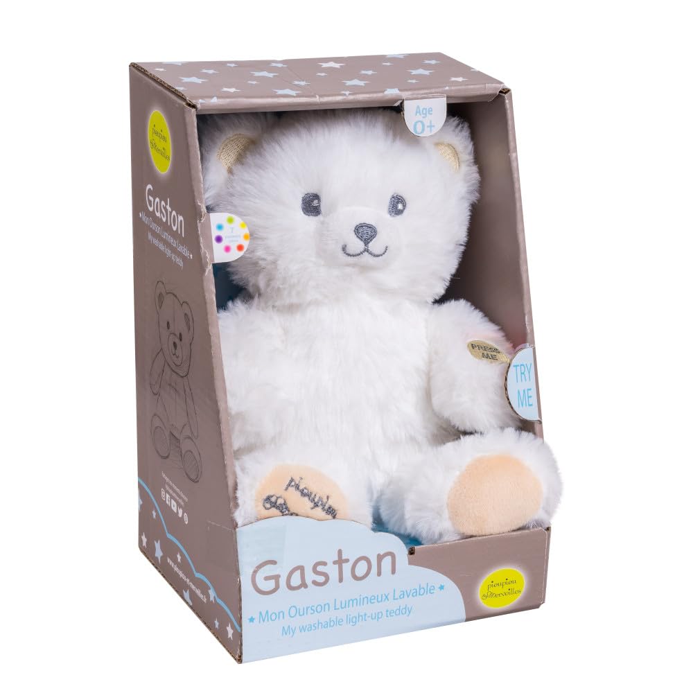 pioupiou-merveilles-gaston-ourson-lumineux-peluche-20-cm-blanc image 3