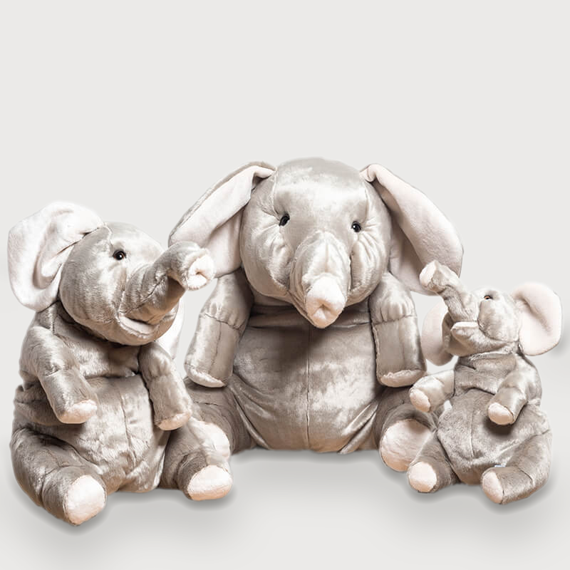 la-pelucherie-l-phant-basile-peluche-moyen-40-cm-gris image 1