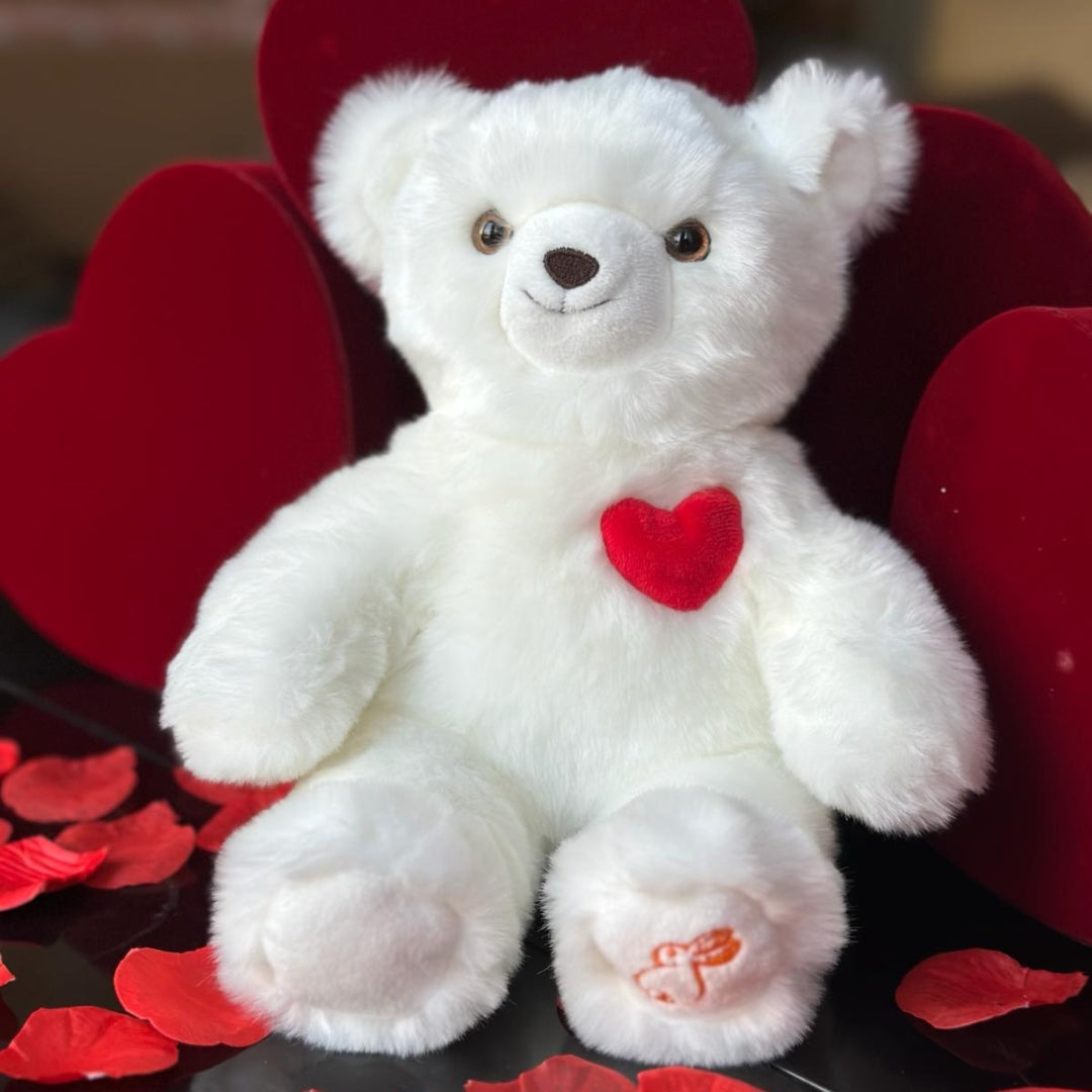 la-pelucherie-ours-mile-amoureux-peluche-25-cm-c-ur-rouge image 2